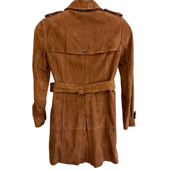 Banana Republic Womens Brown Suede Double-Breasted Trench Coat M NWT MSRP $698 - Picture 3 of 15